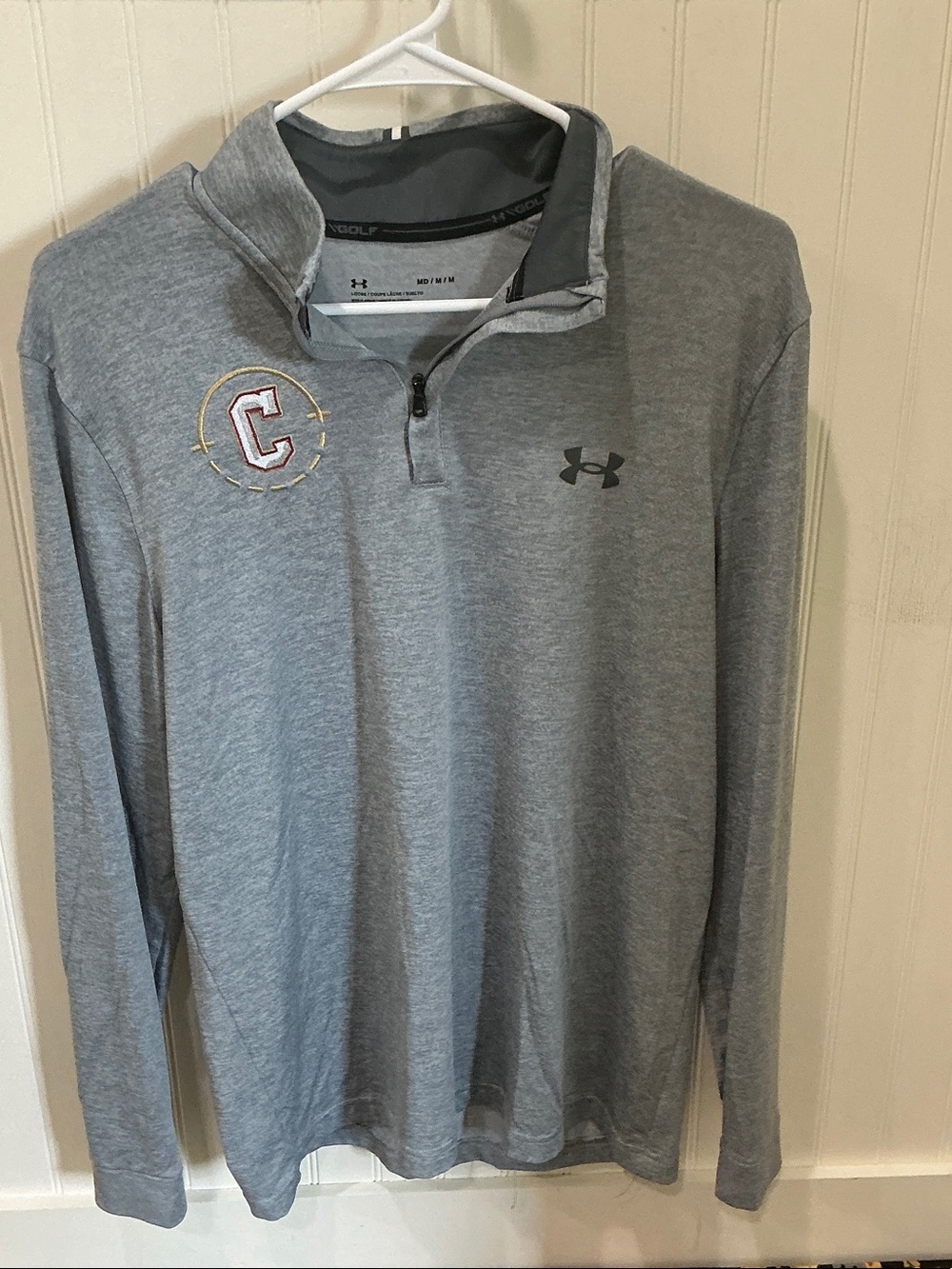 Under Armour Men’s College of Charleston Heather Gray Quarter-Zip Pullover